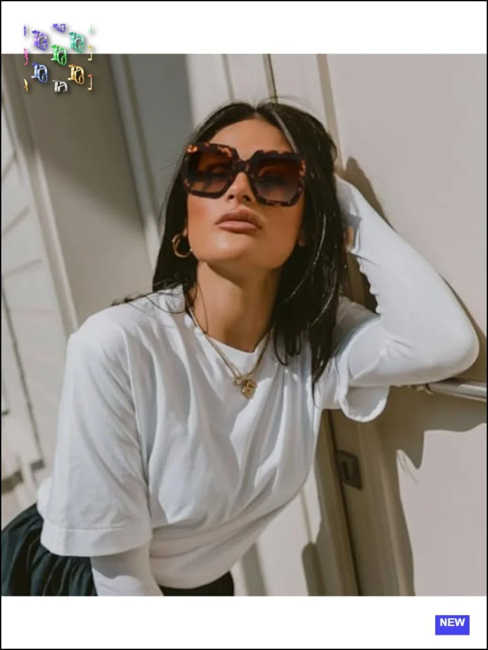 Oversized Square Sunglasses Women Retro UV400 Protection